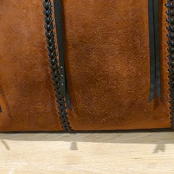 Coach Western Rogue 36 Saddle Suede With Studs, Rivets. RARE! - Picture 12 of 16